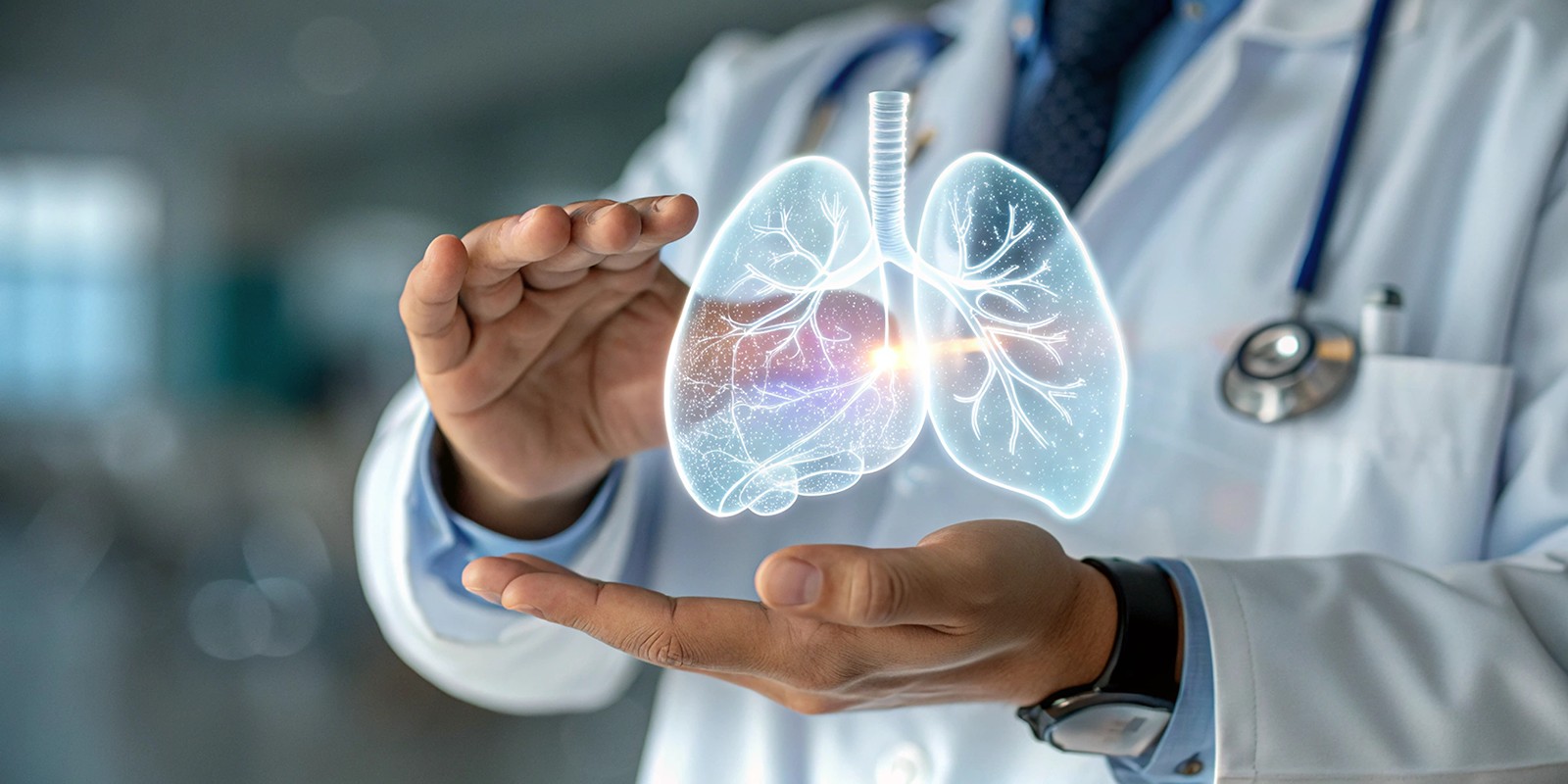 Imagem institucional representando cuidado especializado com a saúde respiratória